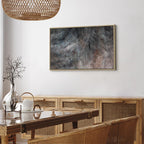 Grey Feather Abstract Texture Canvas Print