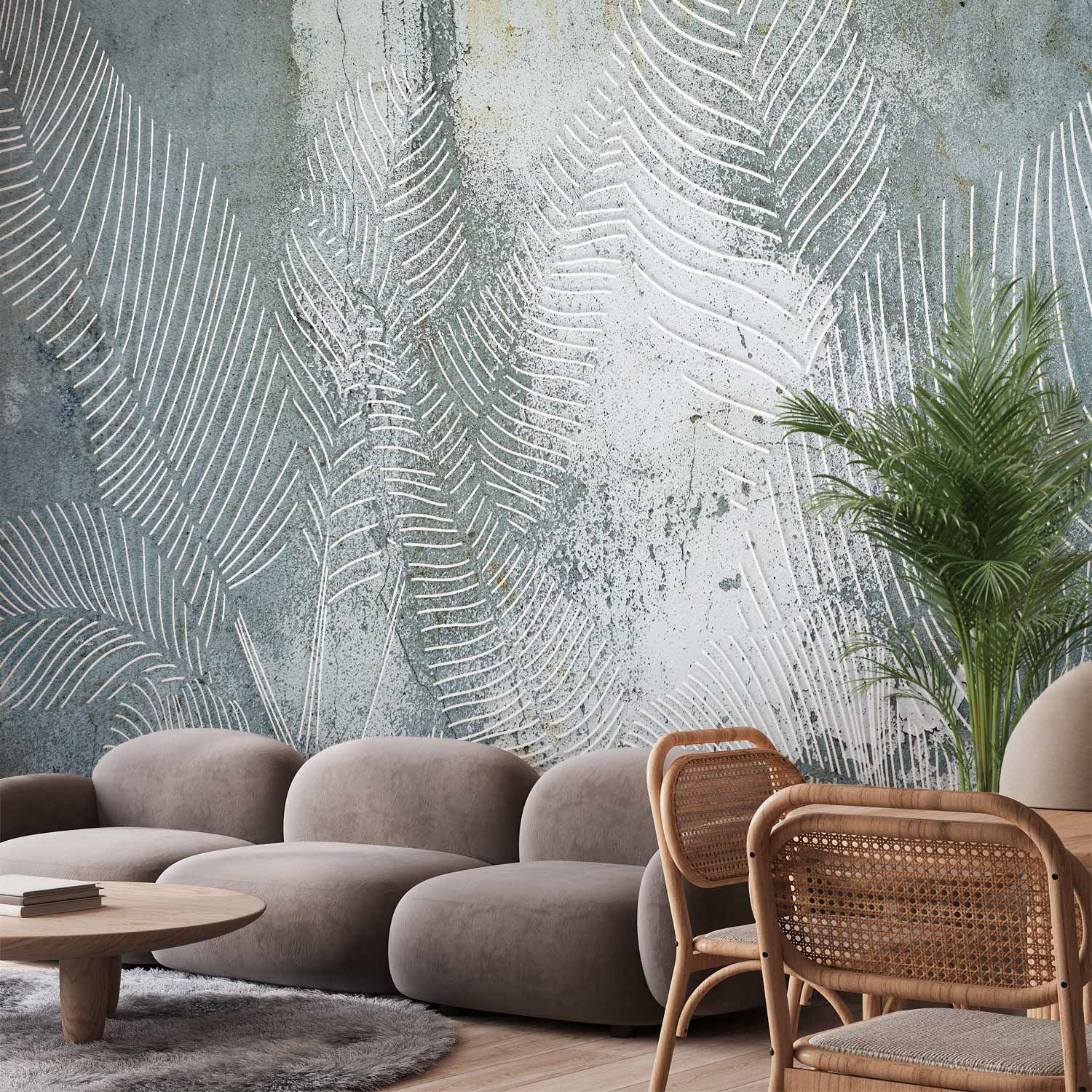 Venetian Leaf Texture Abstract Wall Mural