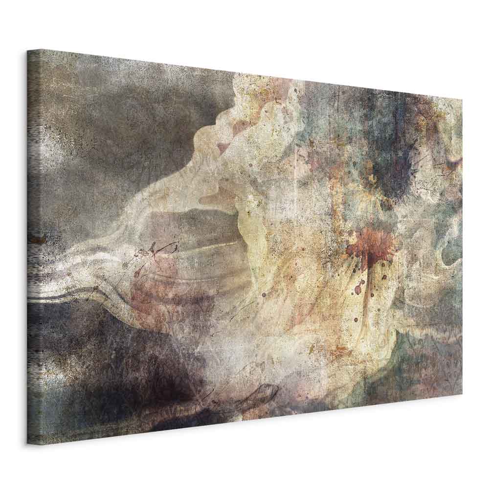 Abstract Foggy Wild Dance Wide Canvas Print