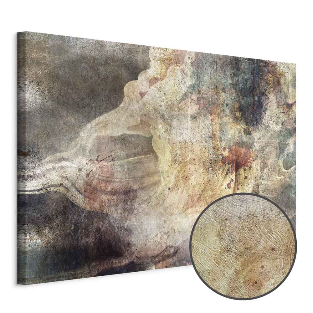 Abstract Foggy Wild Dance Wide Canvas Print