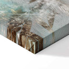 Turquoise Tropical Leaves Contemporary Canvas Print