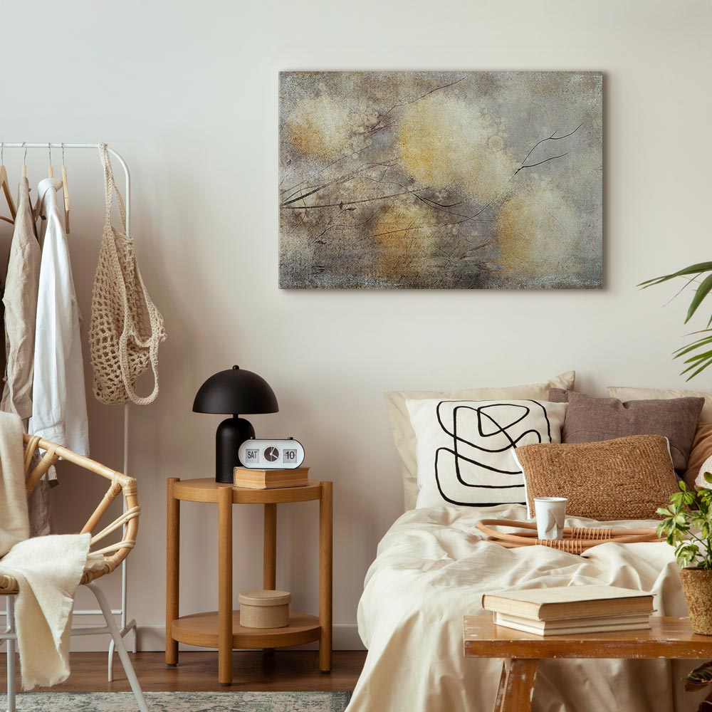 Sunny Buds Abstract Floral Canvas Print