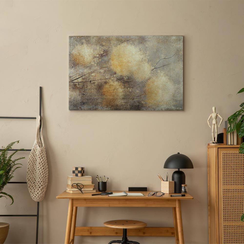 Sunny Buds Abstract Floral Canvas Print