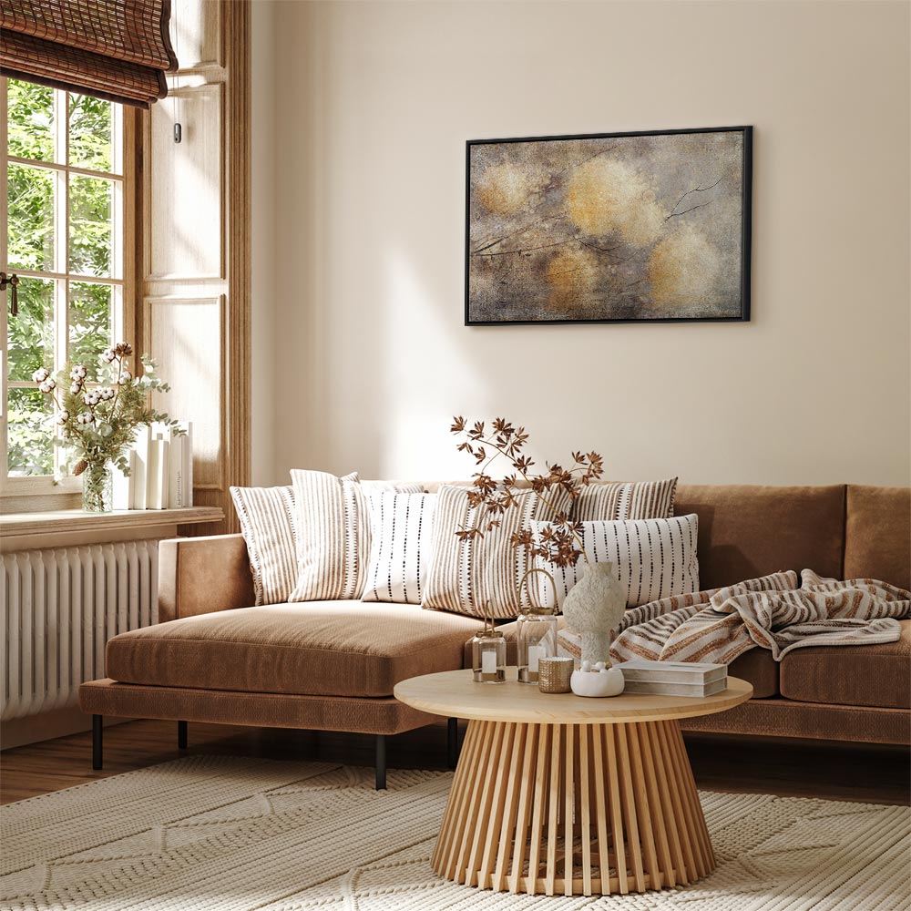 Sunny Buds Abstract Floral Canvas Print