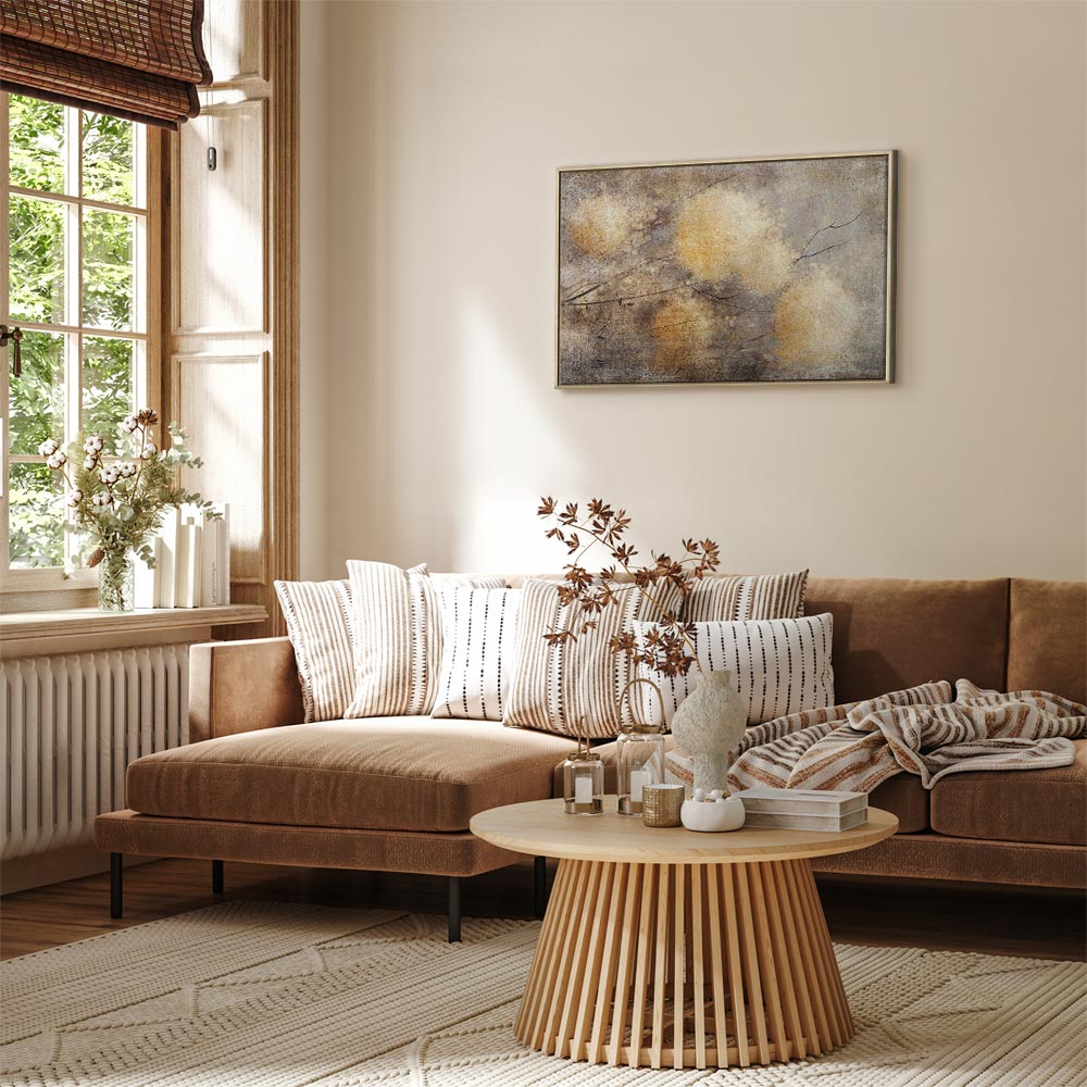 Sunny Buds Abstract Floral Canvas Print