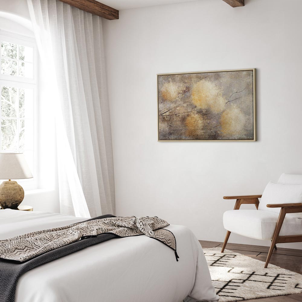 Sunny Buds Abstract Floral Canvas Print