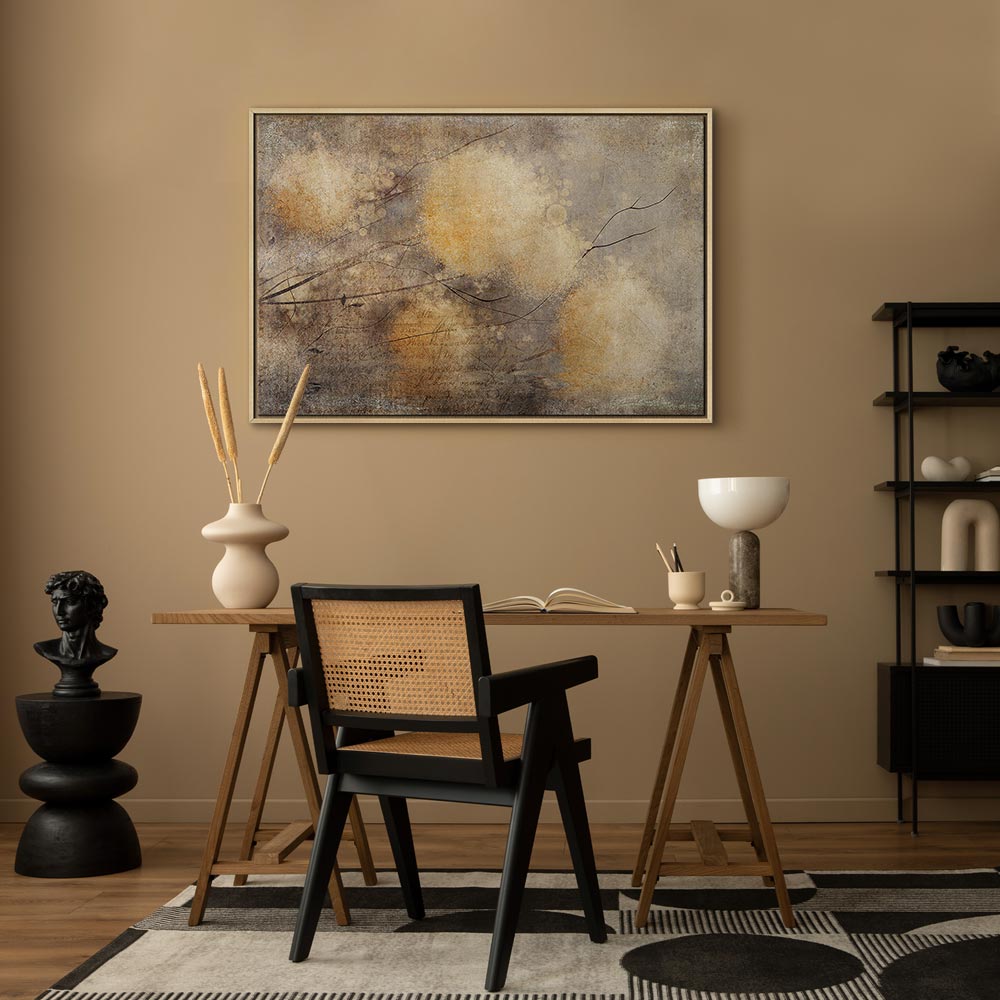 Sunny Buds Abstract Floral Canvas Print