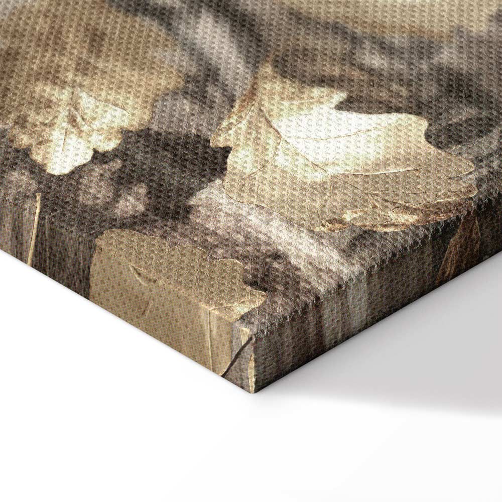 Autumn Leaves Twilight Retro Canvas Print