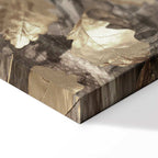 Autumn Leaves Twilight Retro Canvas Print