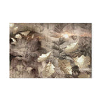 Autumn Leaves Twilight Retro Canvas Print