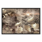 Autumn Leaves Twilight Retro Canvas Print