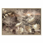 Autumn Leaves Twilight Retro Canvas Print