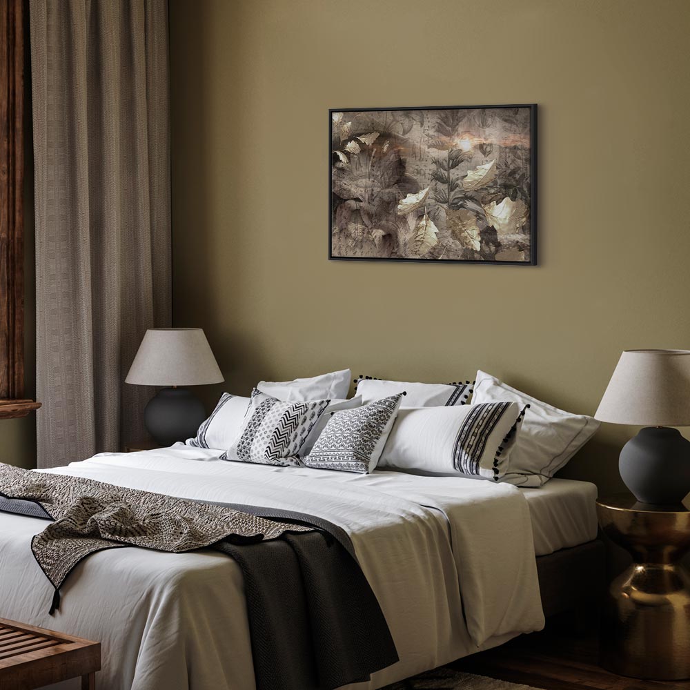 Autumn Leaves Twilight Retro Canvas Print