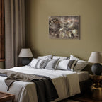 Autumn Leaves Twilight Retro Canvas Print