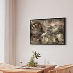 Autumn Leaves Twilight Retro Canvas Print