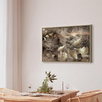 Autumn Leaves Twilight Retro Canvas Print