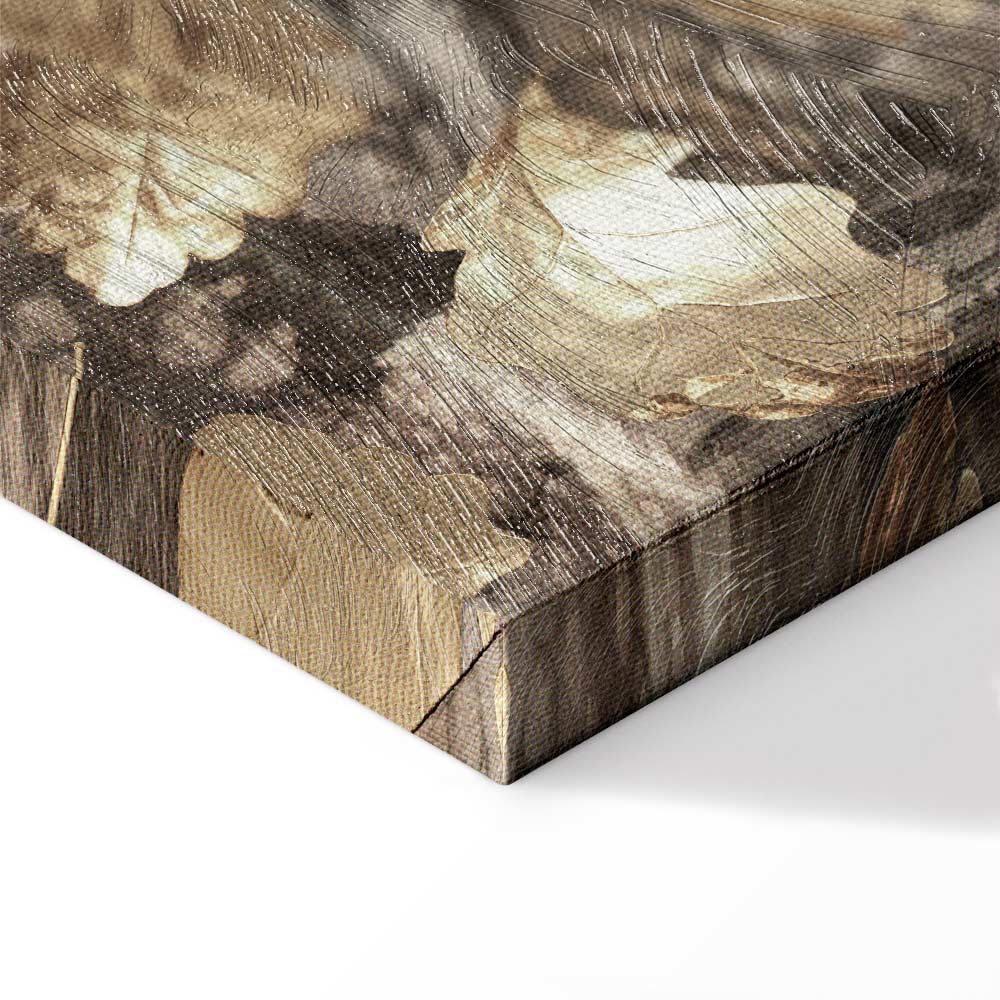 Autumn Leaves Twilight Retro Canvas Print