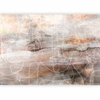 Abstract Wall Mural with Faces