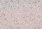 Thousands of Faces Abstract Wall Mural