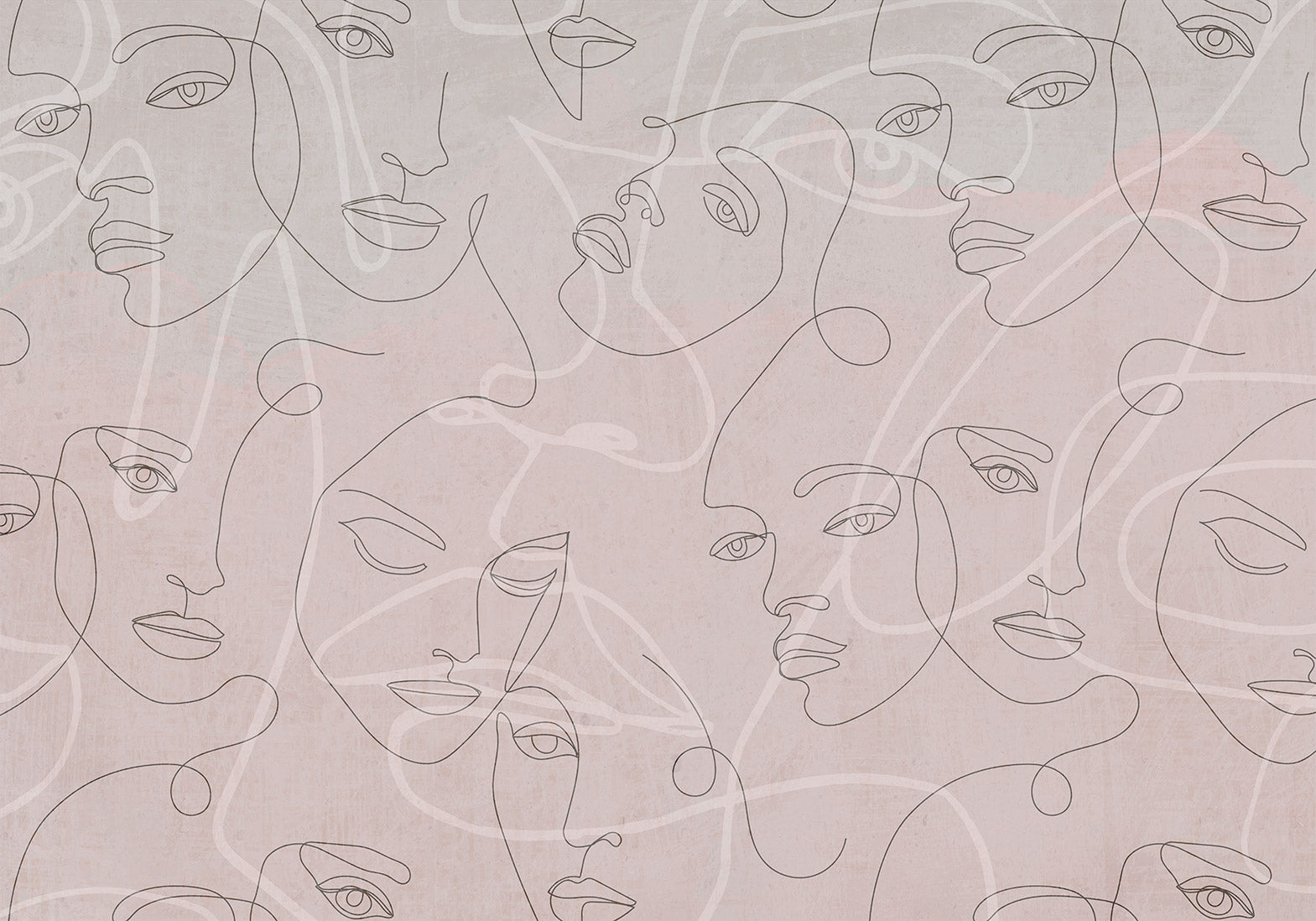 Thousands of Faces Abstract Wall Mural