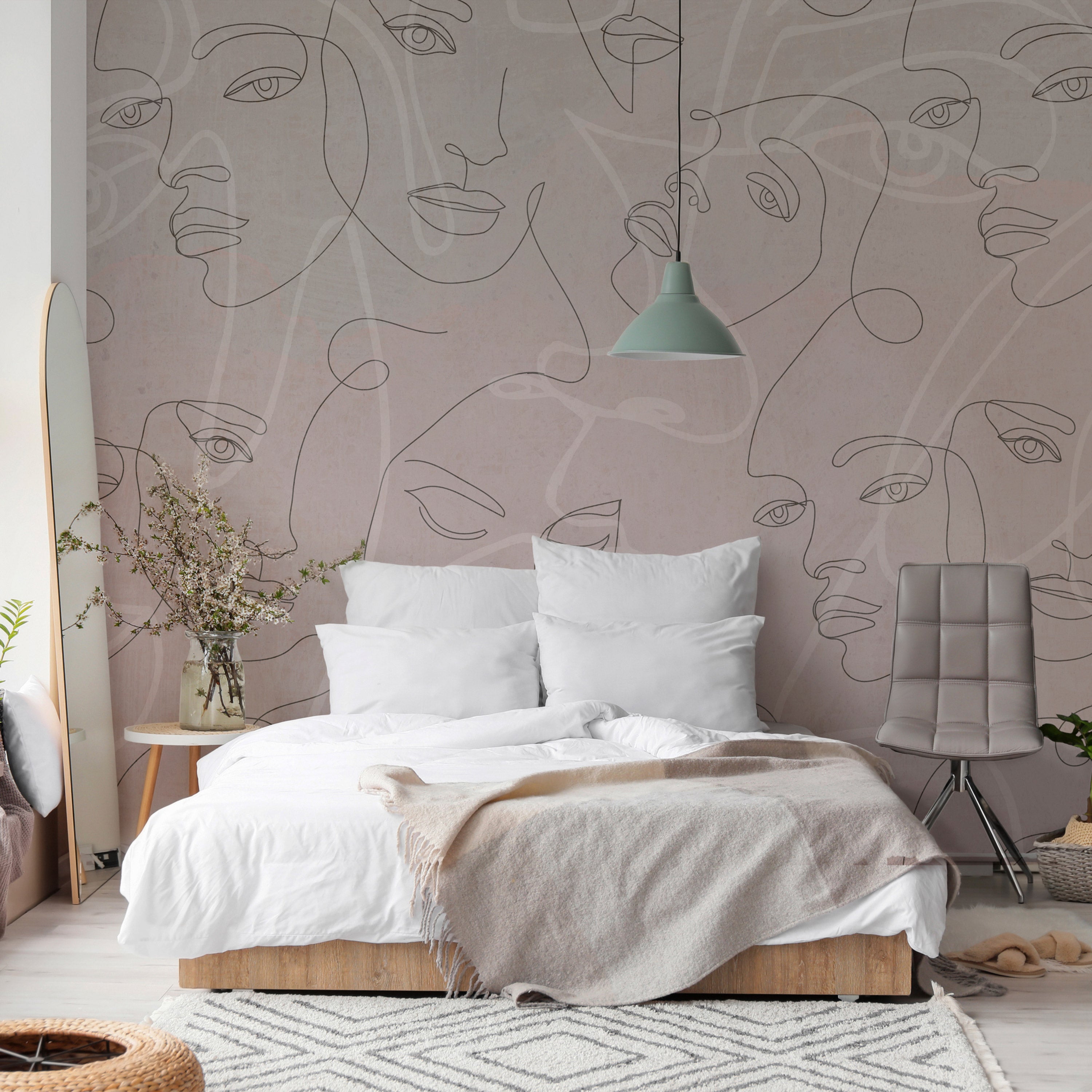 Thousands of Faces Abstract Wall Mural