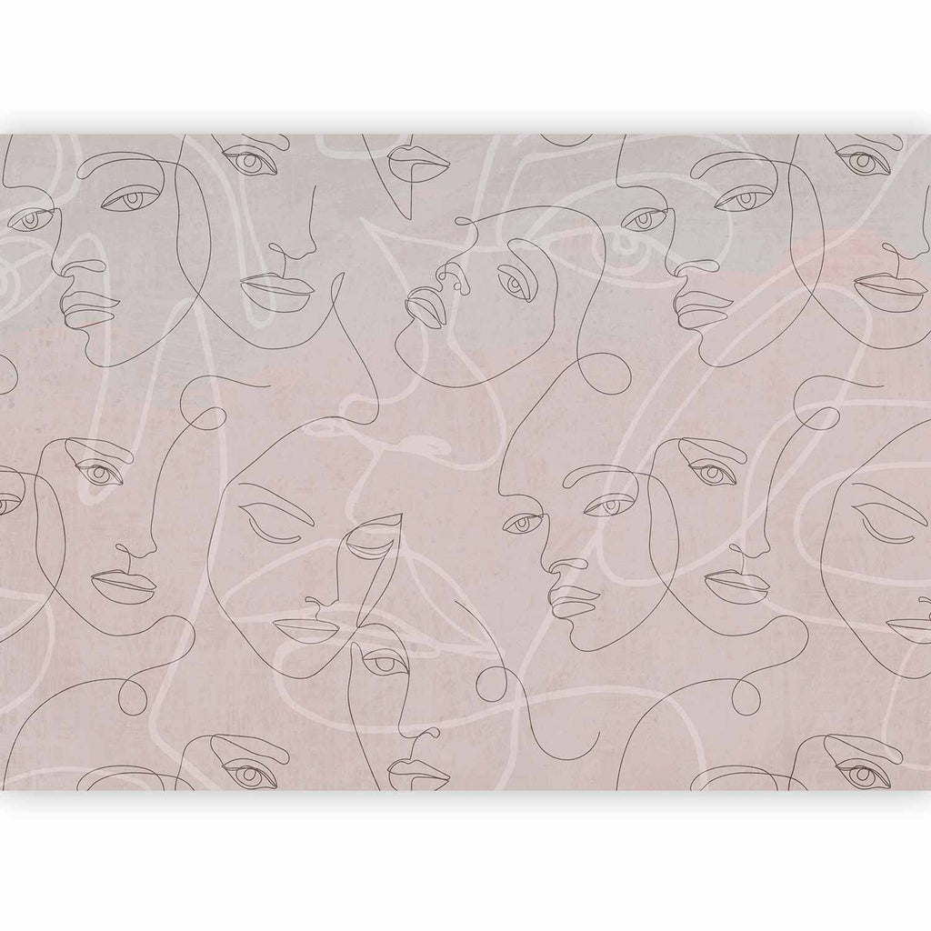 Thousands of Faces Abstract Wall Mural