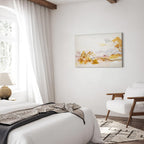 Golden Mountains Abstract Canvas Print