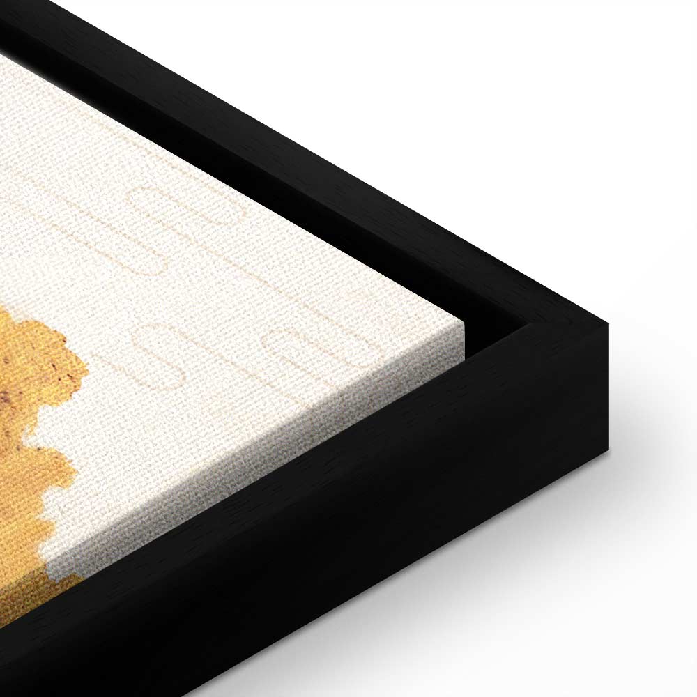 Golden Mountains Abstract Canvas Print