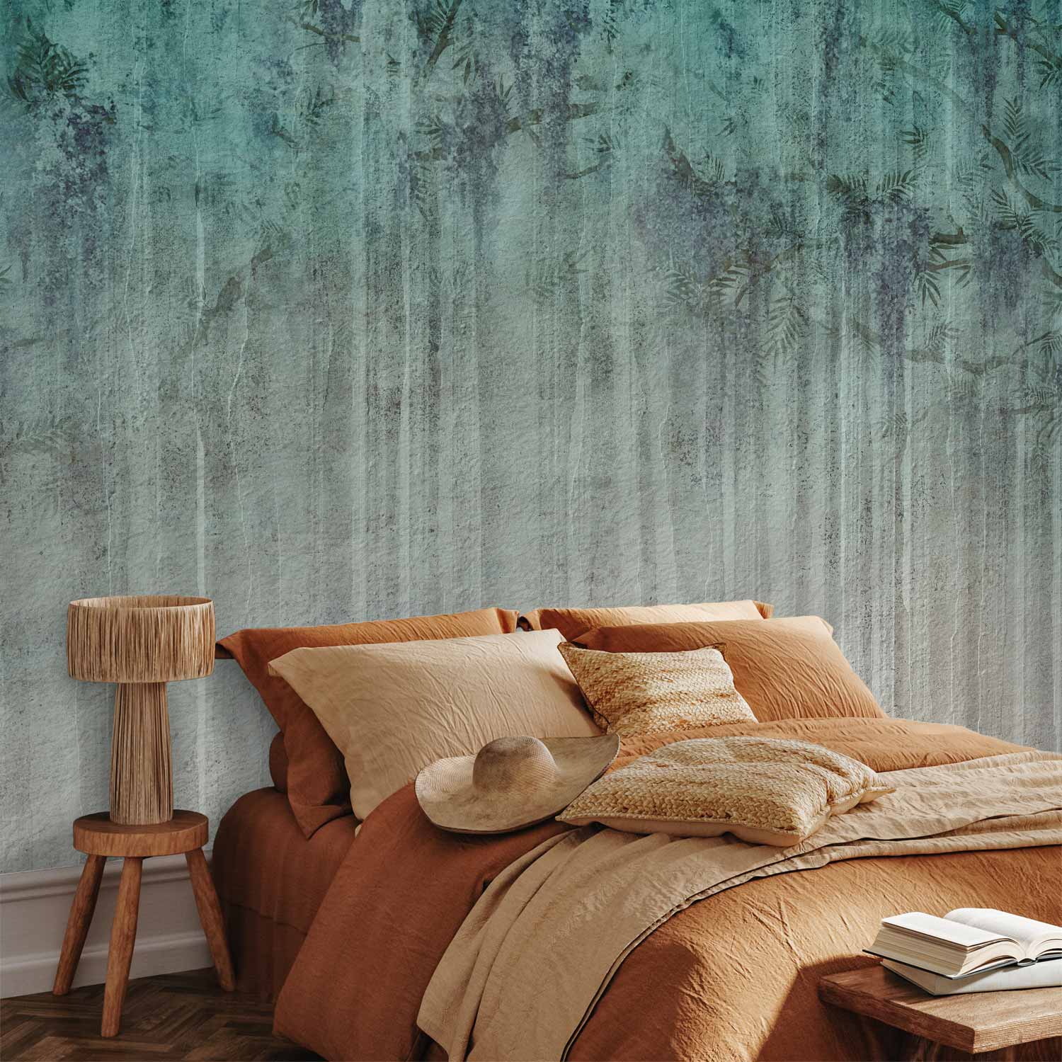 Turquoise Abstract Texture Wall Mural