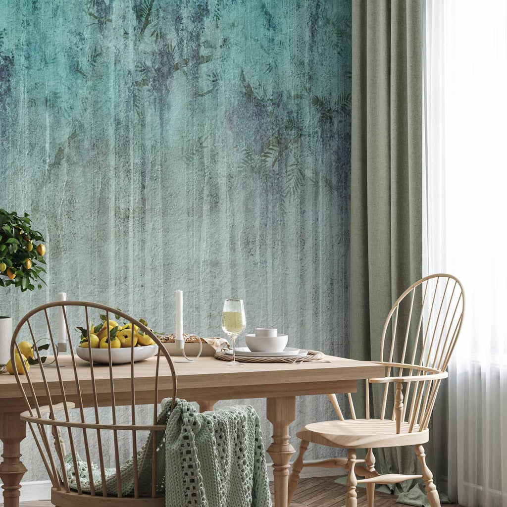 Turquoise Abstract Texture Wall Mural