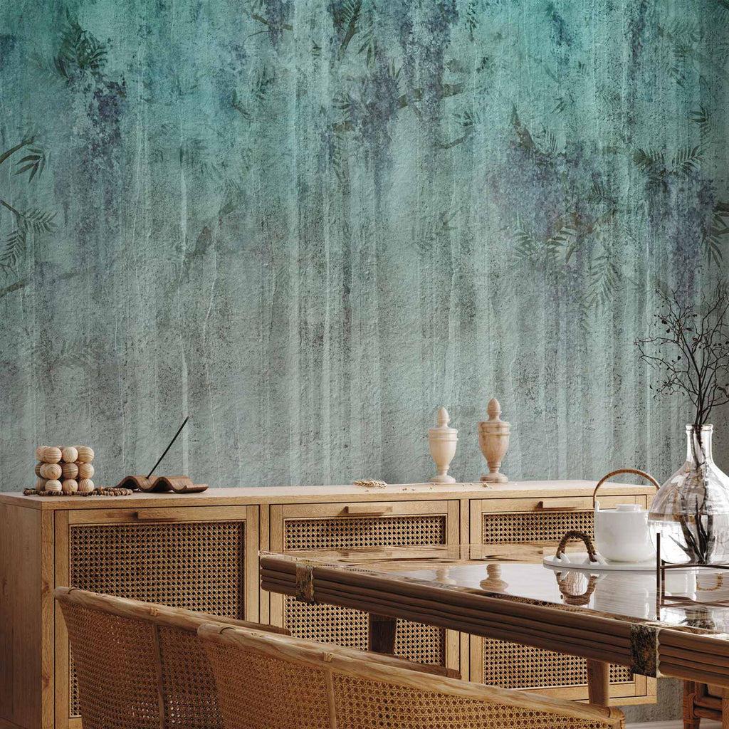 Turquoise Abstract Texture Wall Mural