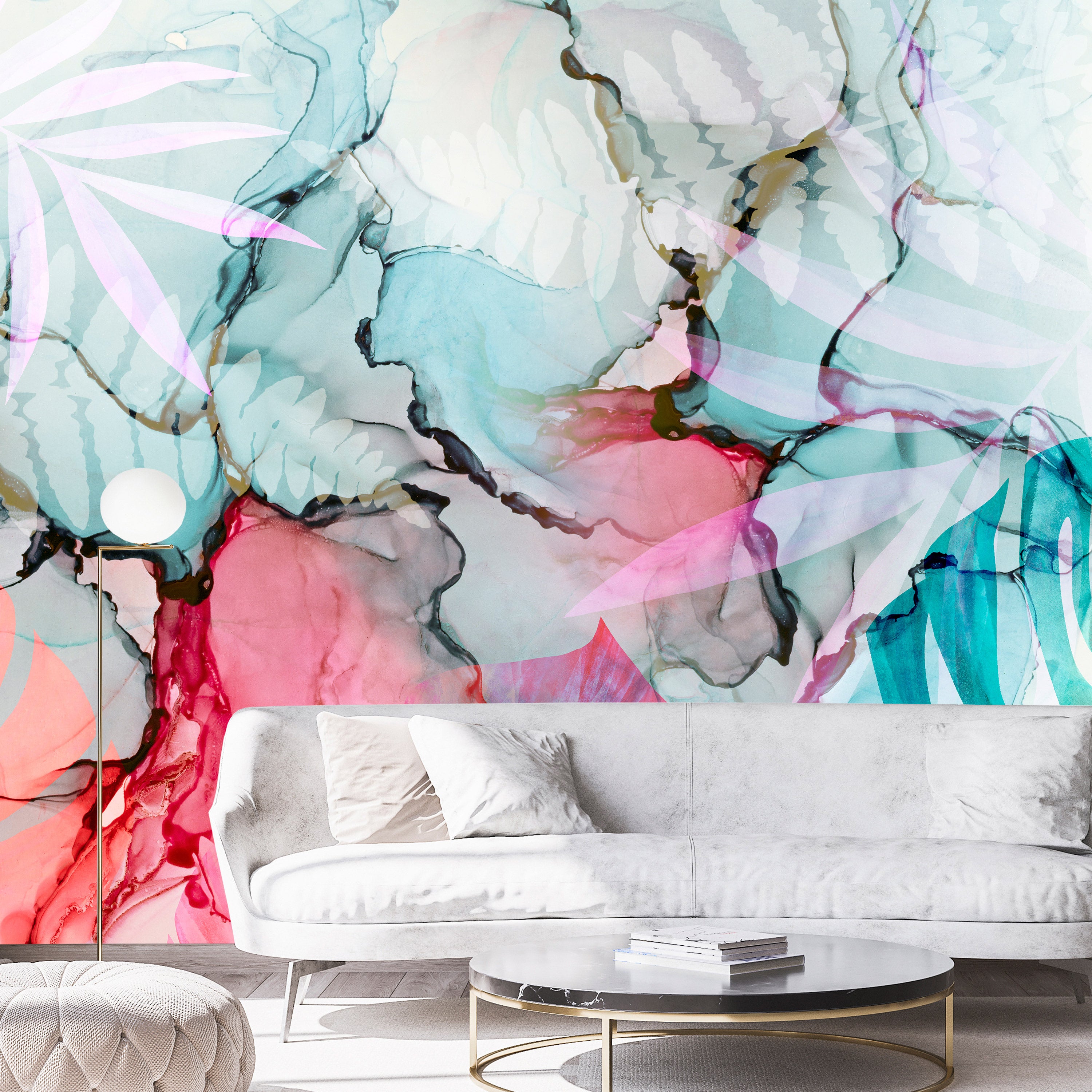 Abstract Finesse Wall Mural with Vibrant Colors