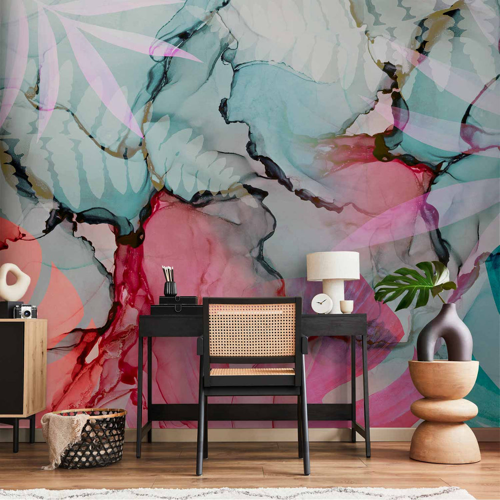 Abstract Color Stain Contemporary Wall Mural