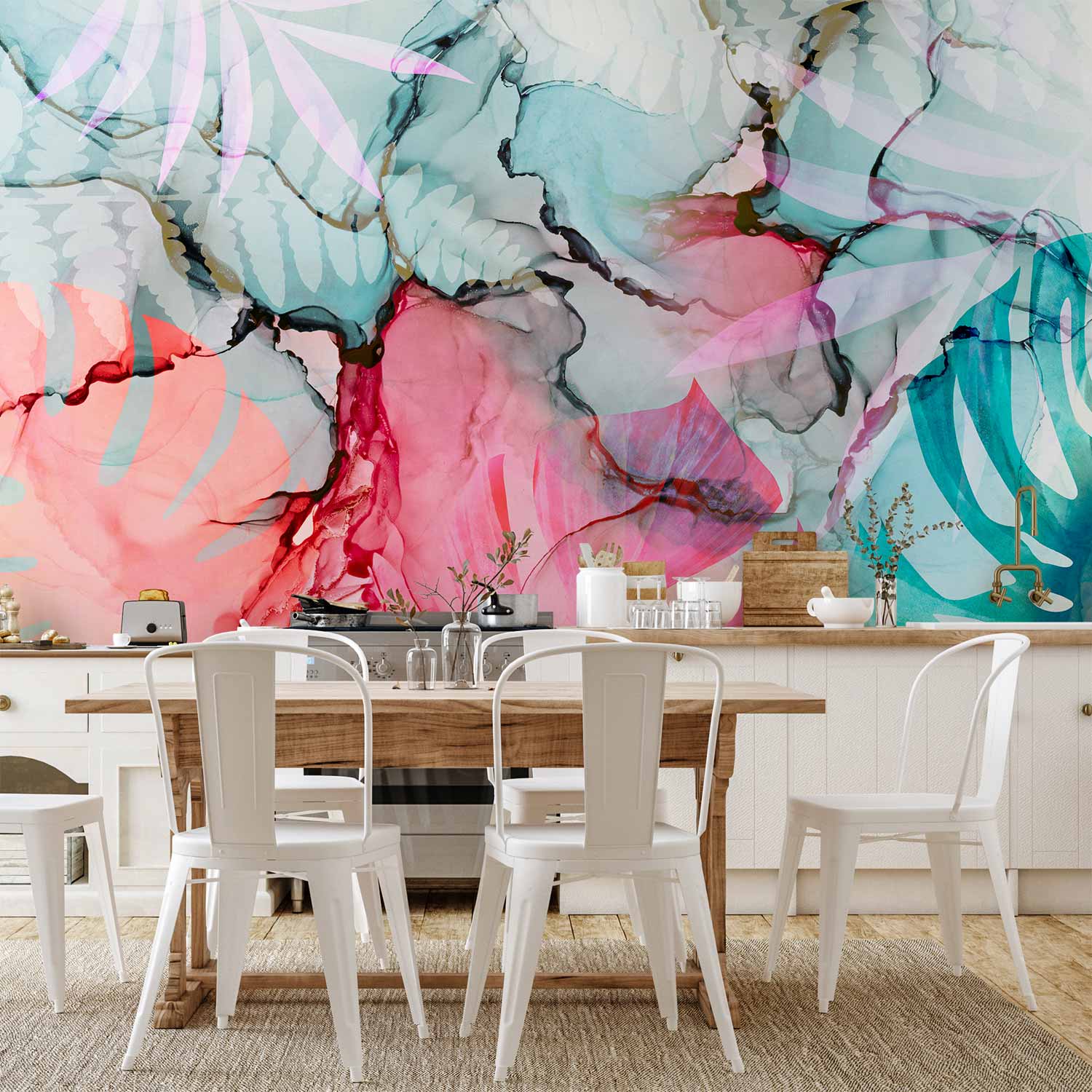 Abstract Finesse Wall Mural with Vibrant Colors
