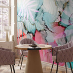 Abstract Color Stain Contemporary Wall Mural