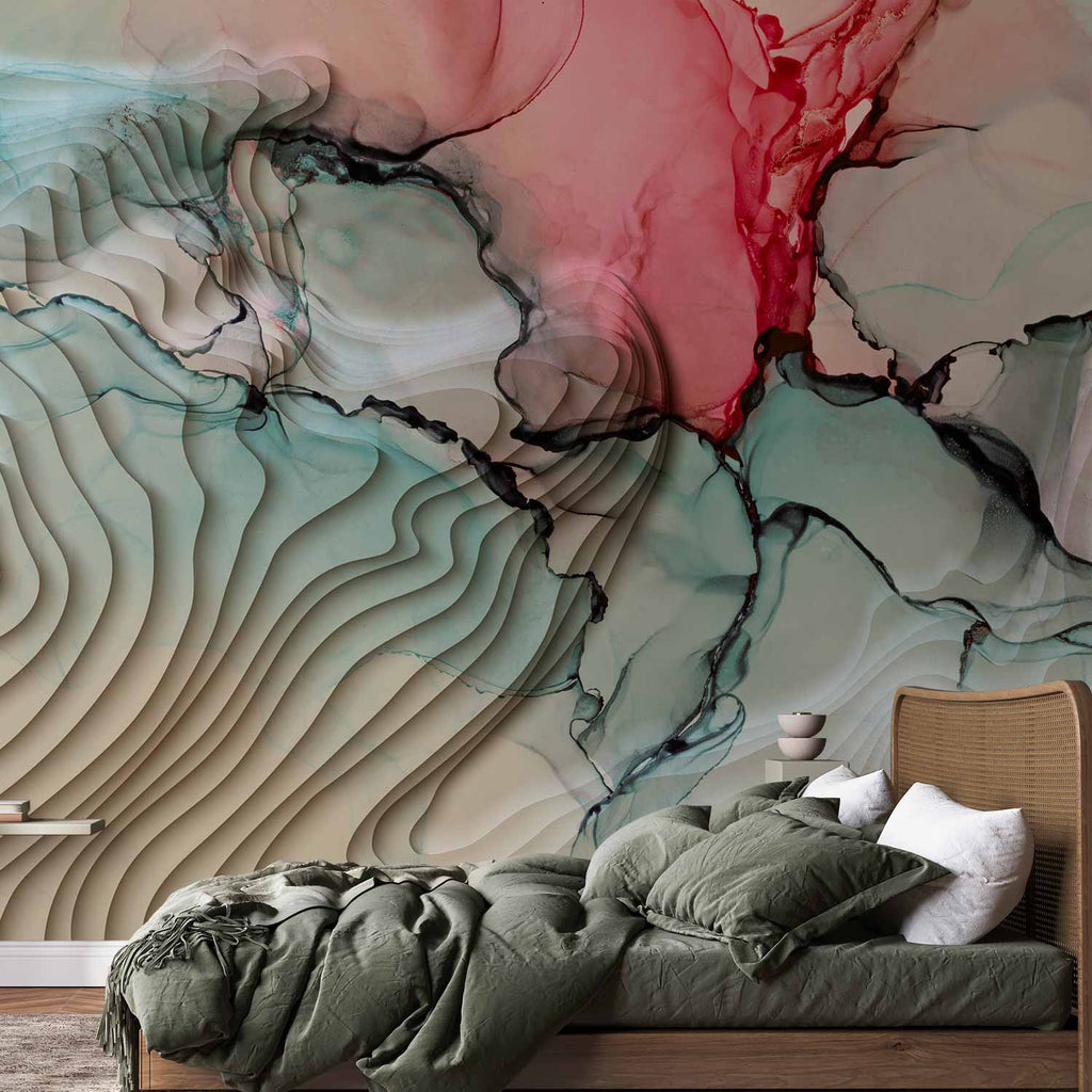 Three-Dimensional Inception Abstract Wall Mural