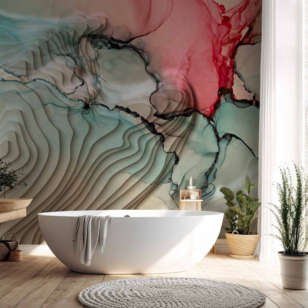 Three-Dimensional Inception Abstract Wall Mural
