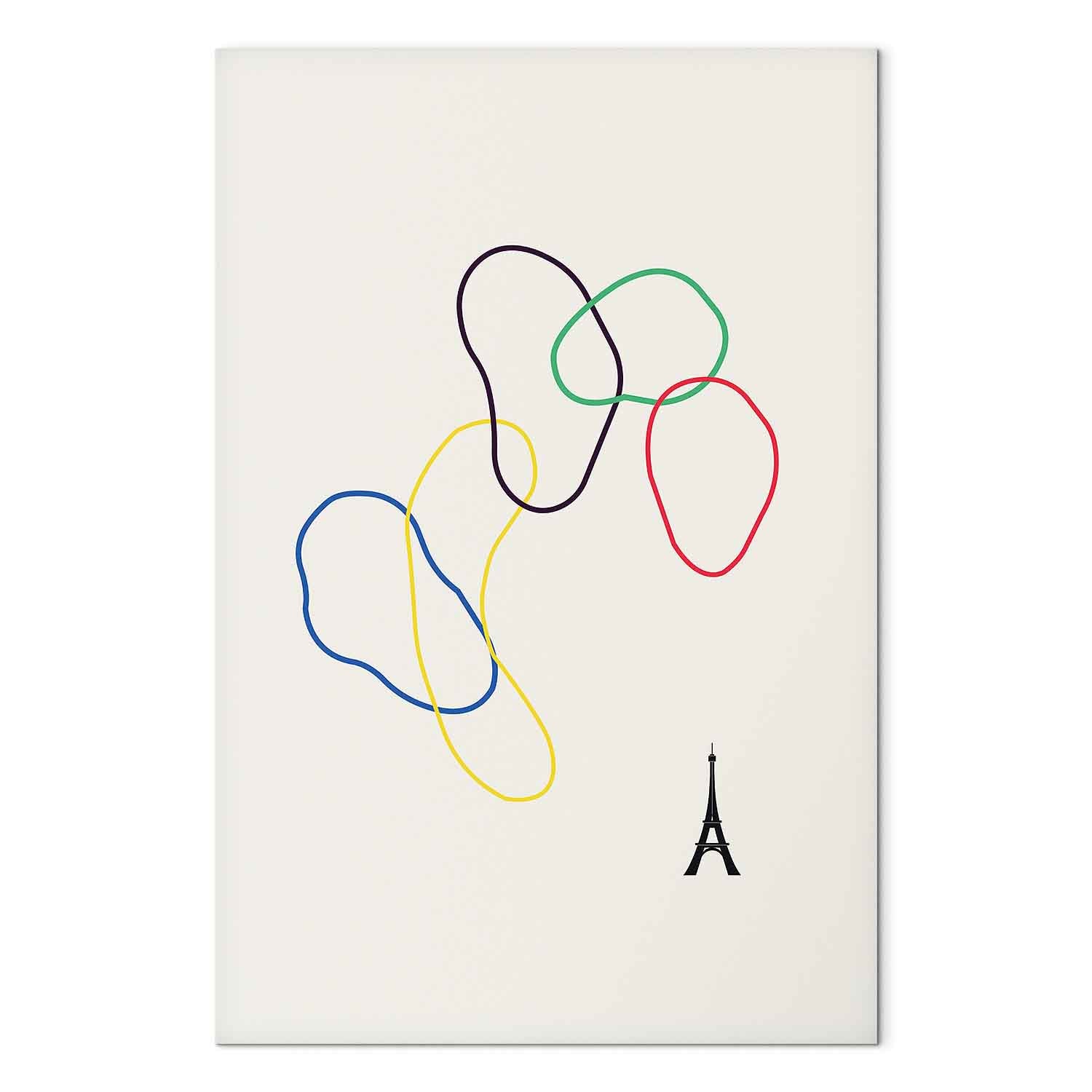 Colorful Ring Abstract Minimalist Canvas Print