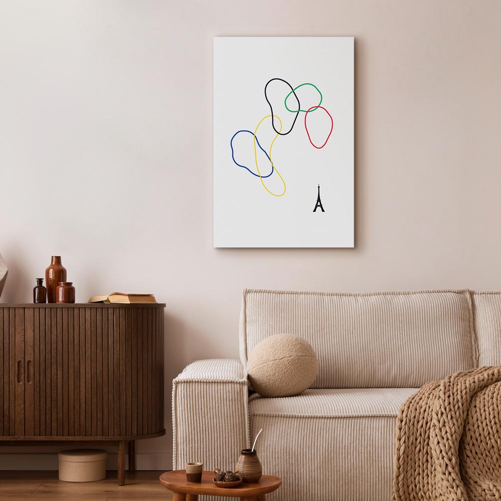 Colorful Rings Canvas Print for Stylish Interiors