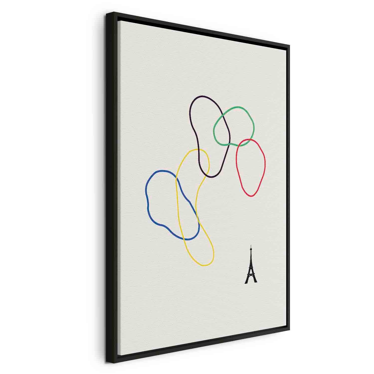 Colorful Ring Abstract Minimalist Canvas Print