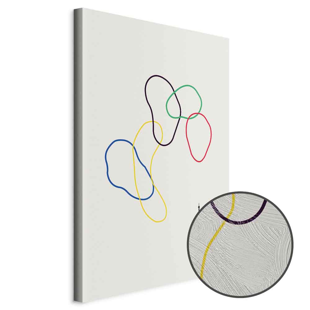 Colorful Ring Abstract Minimalist Canvas Print