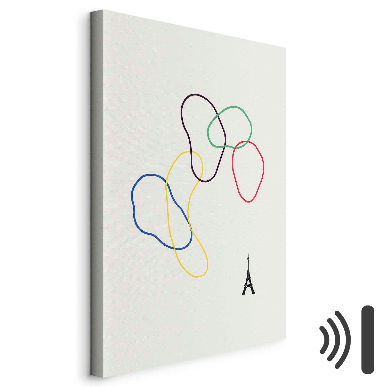 Colorful Ring Abstract Minimalist Canvas Print