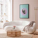 Metallic Abstract Sculpture Mint Poster