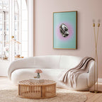 Metallic Abstract Sculpture Mint Poster