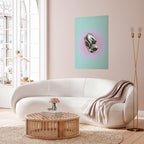 Metallic Abstract Sculpture Mint Poster