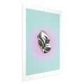Metallic Abstract Sculpture Mint Poster