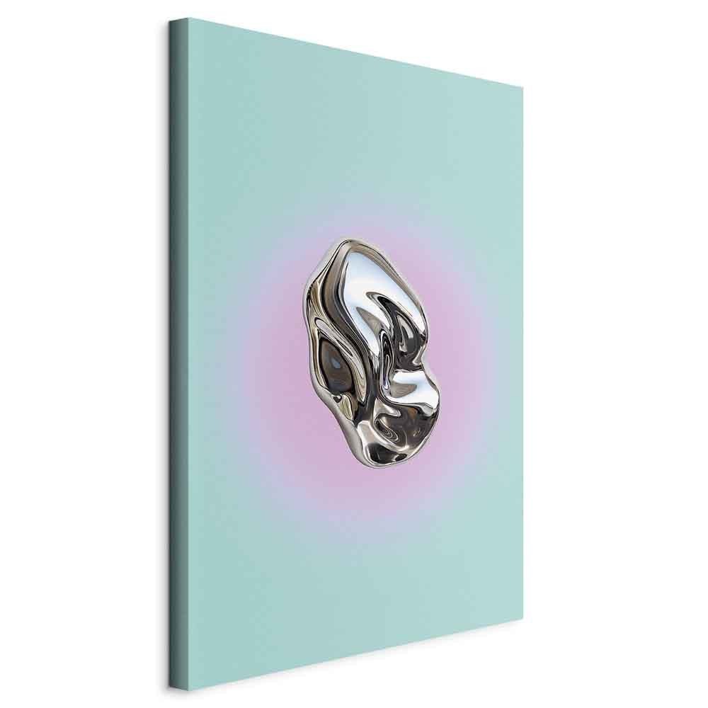 Canvas Print of Abstract Sculpture with Purple Halo