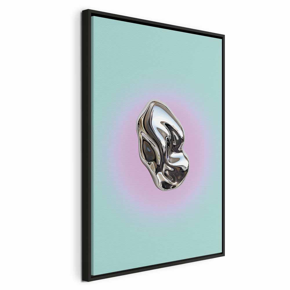 Canvas Print of Abstract Sculpture with Purple Halo
