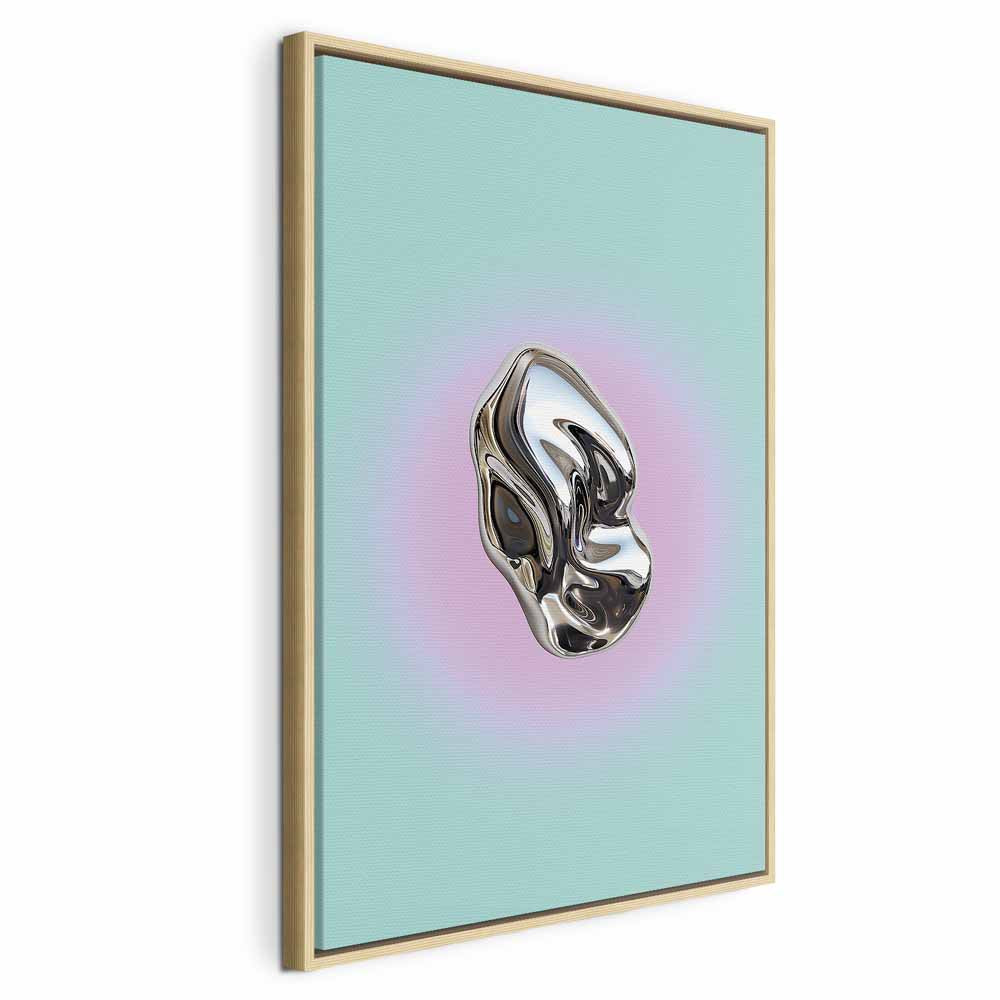 Canvas Print of Abstract Sculpture with Purple Halo
