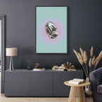 Canvas Print of Abstract Sculpture with Purple Halo